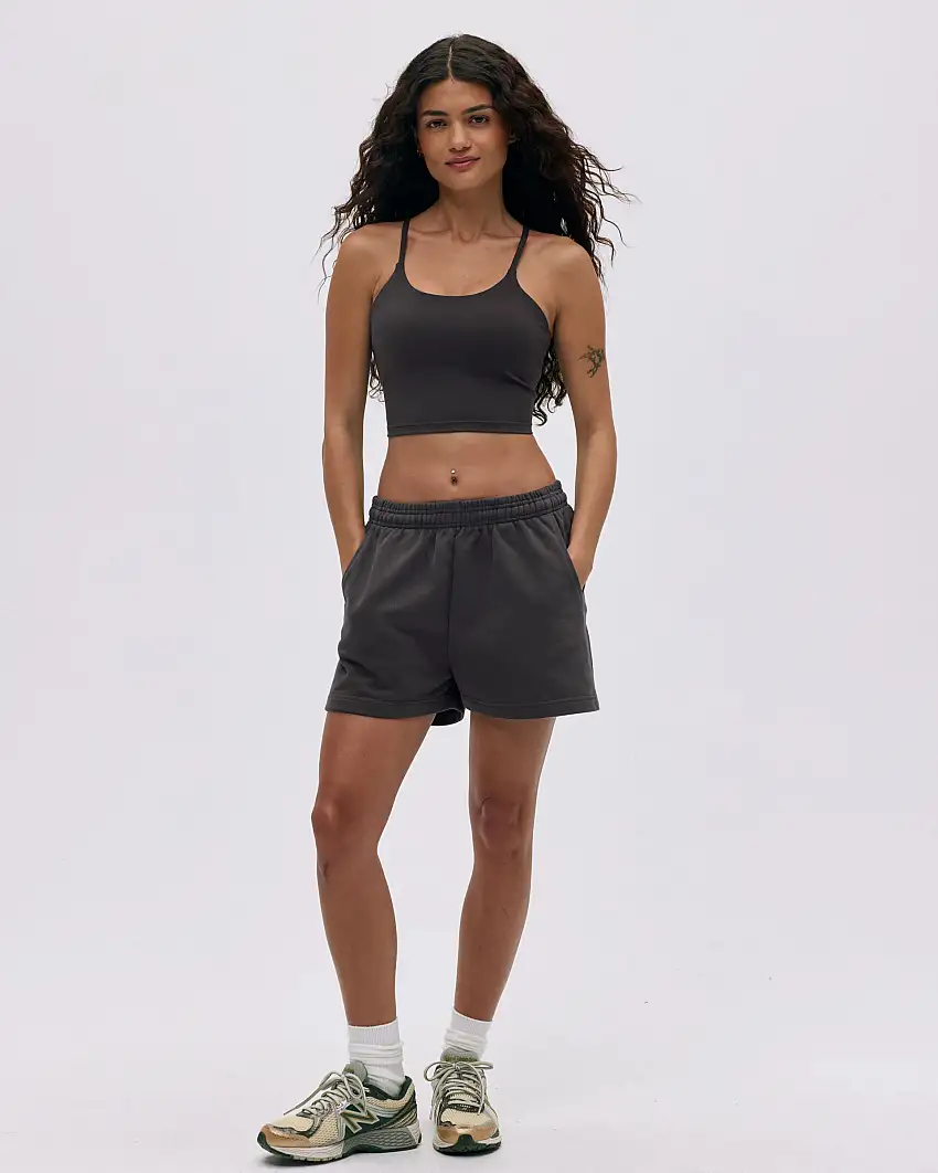 Branded Sweat Shorts - Coffee Bean