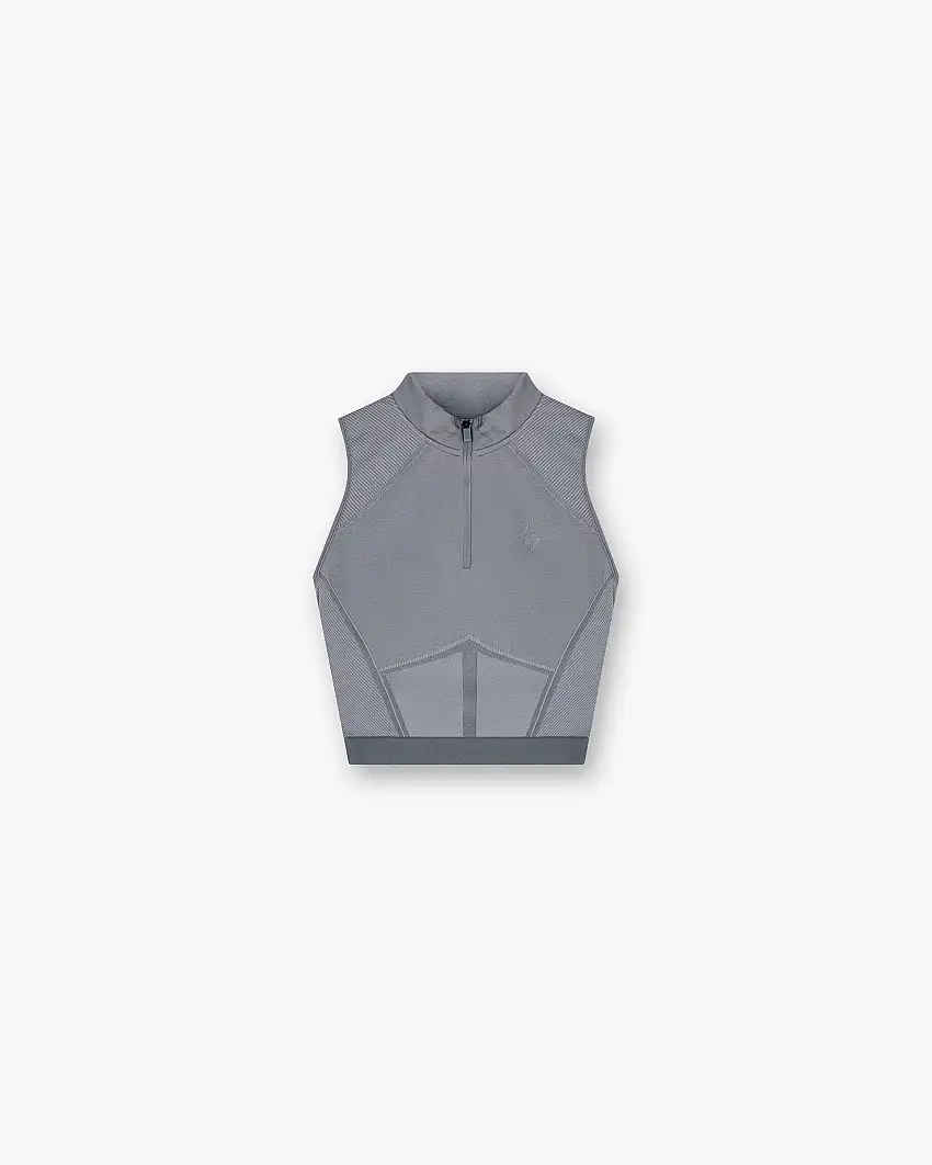 247 Hydro Seamless Quarter Zip Tank - Ice Grey