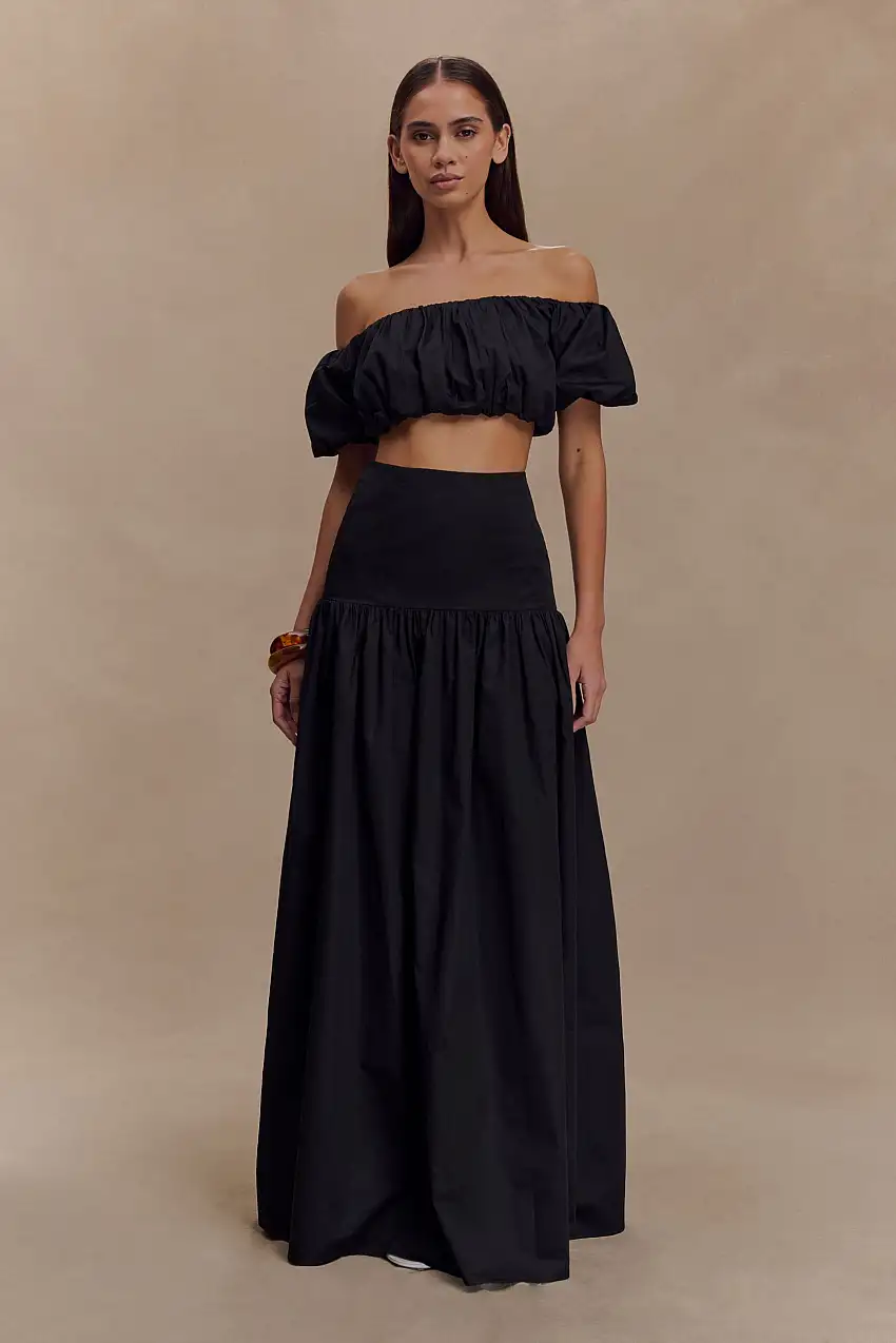 Autumn Maxi Skirt - Black