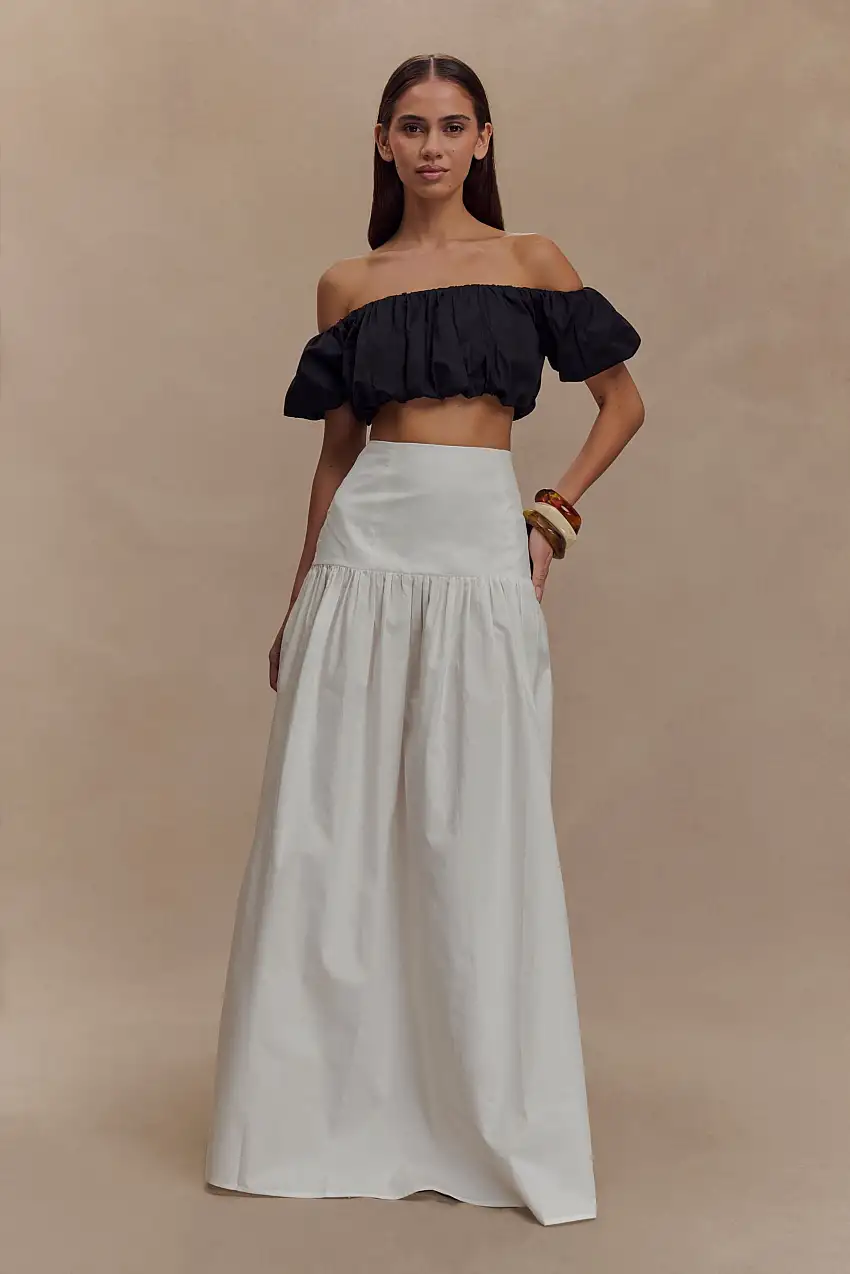 Autumn Maxi Skirt - White