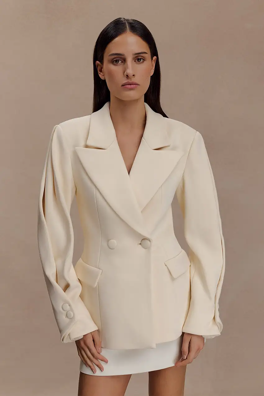 Wesley Structured Blazer - Buttercream