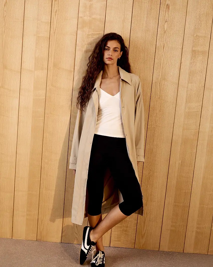 Technical Trench Coat - Beige