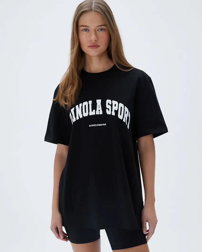 AS Short Sleeve Oversized T-Shirt - Black