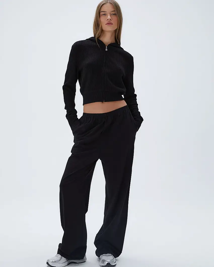 Modal Cotton Pants - Black
