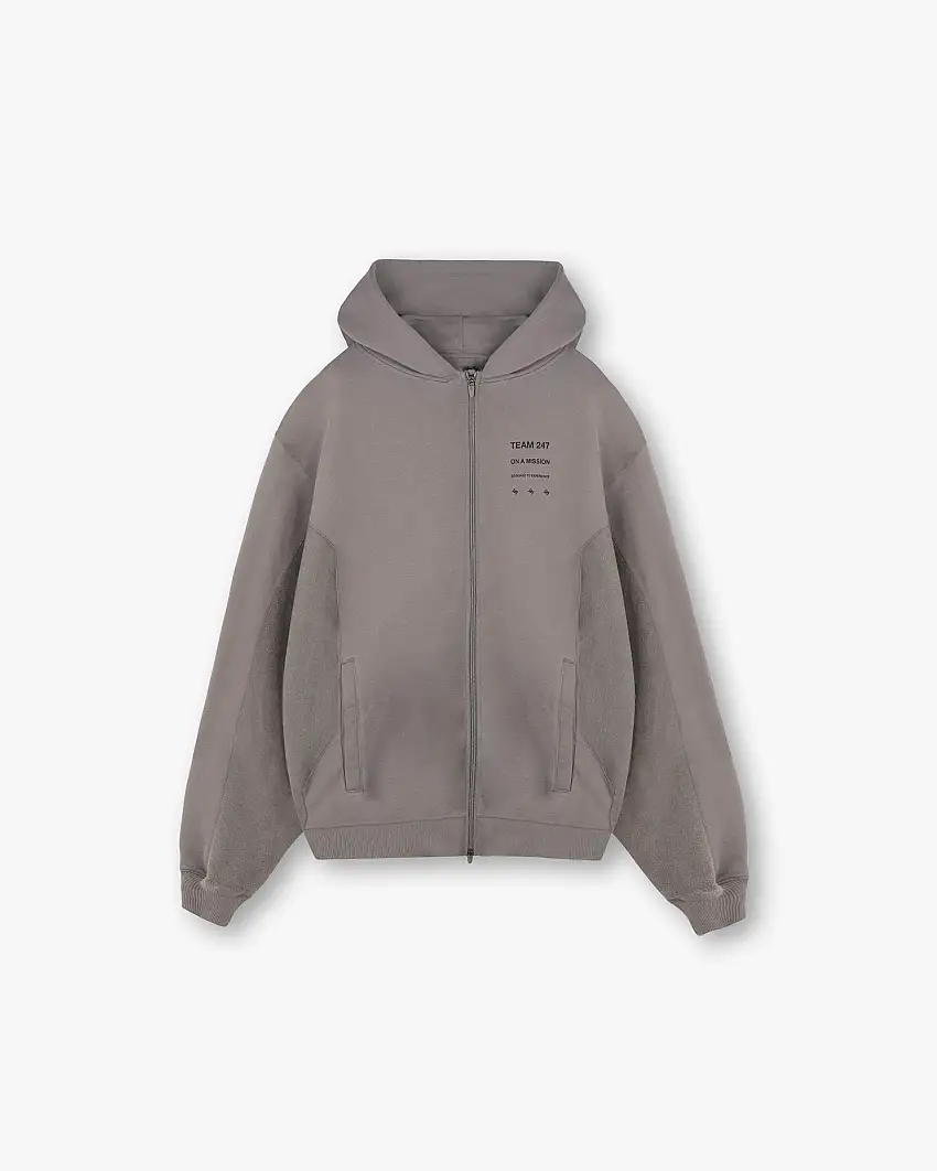 247 Uprising Zip Hoodie - Steel