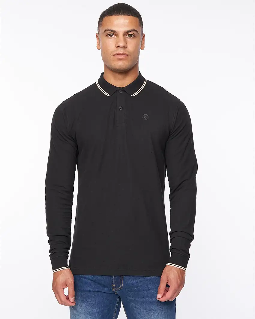 Roxberry Long Sleeve Polo Black