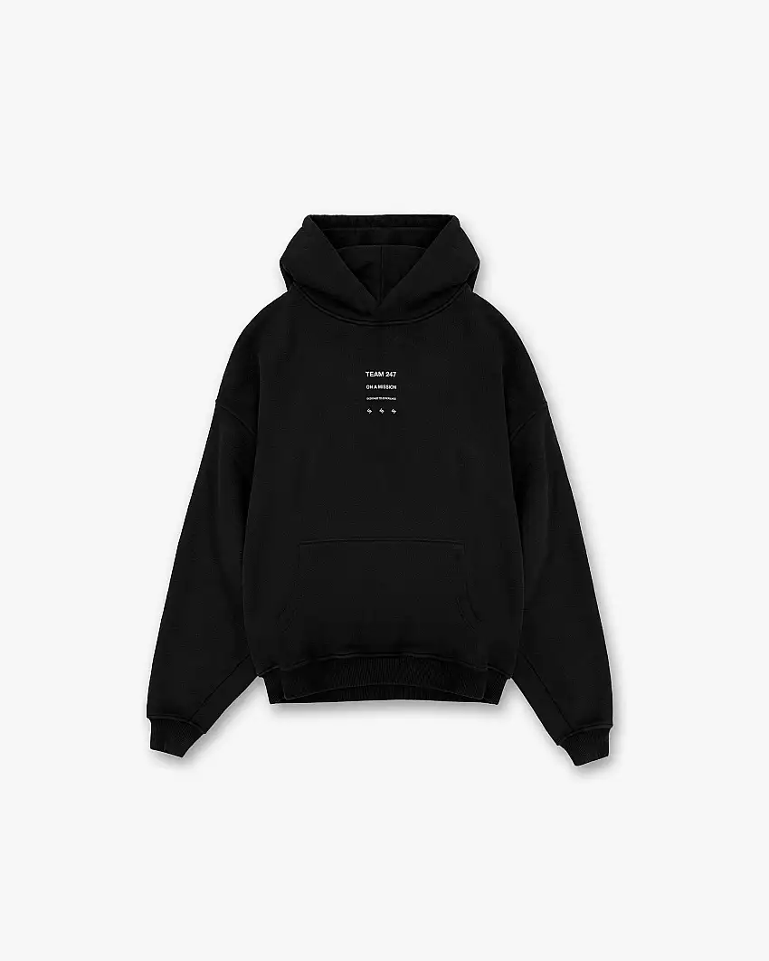 247 Uprising Oversized Hoodie - Black