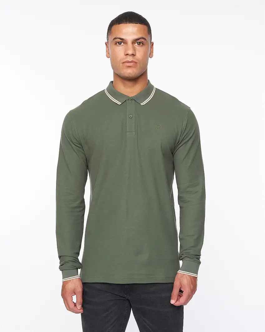 Roxberry Long Sleeve Polo Forest Green