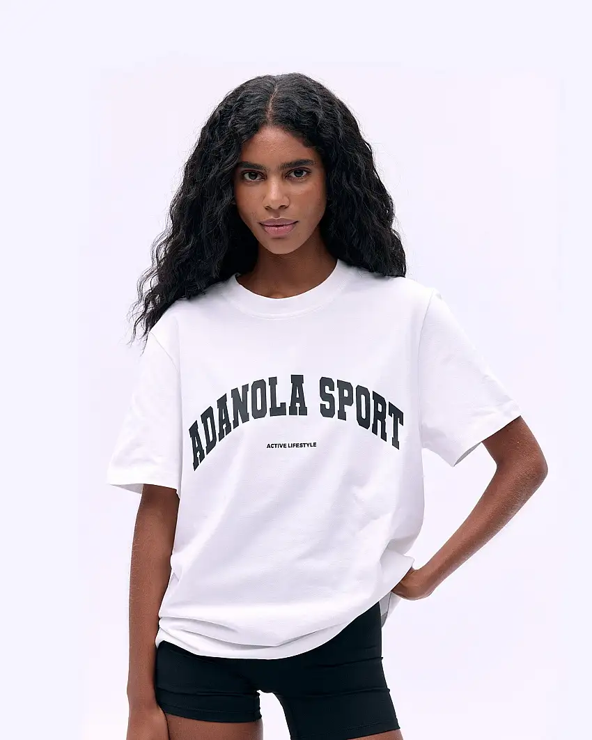 AS Short Sleeve Oversized T-shirt - White/Black
