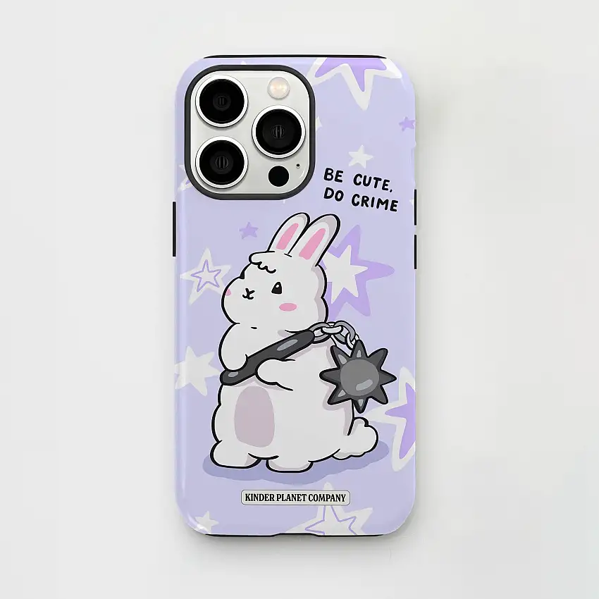 Be Cute Do Crime Bunny Phone Case