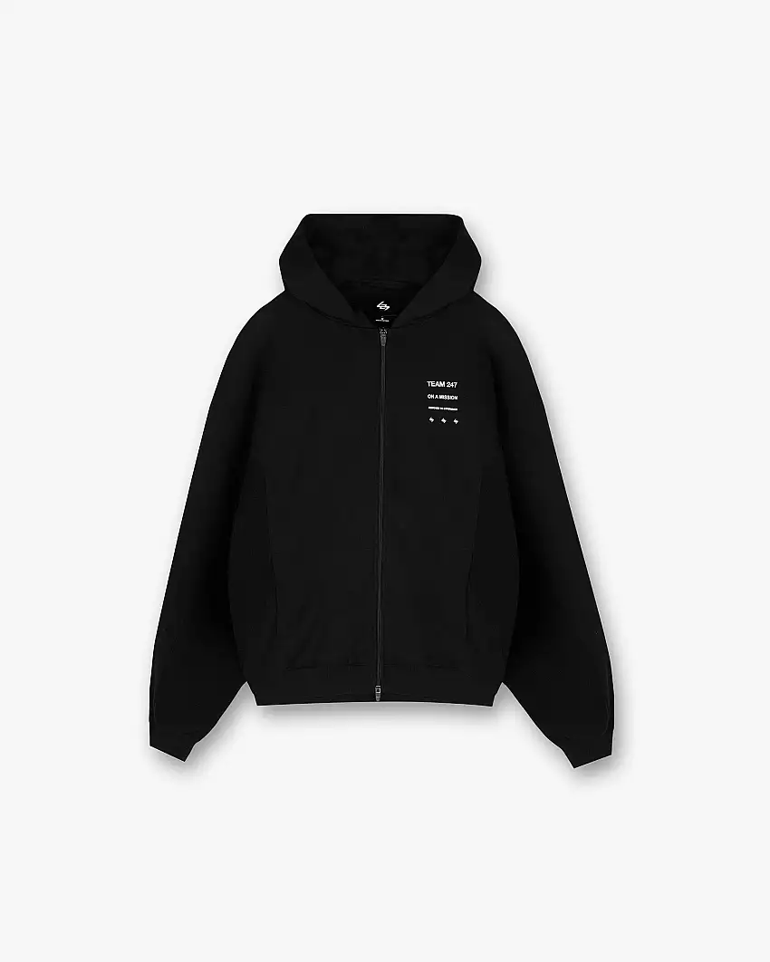 247 Uprising Zip Hoodie - Black