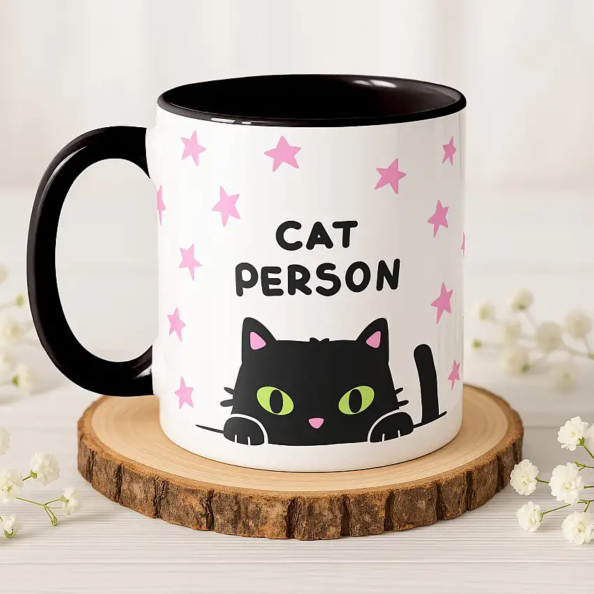 Cat Person' Accent Mug