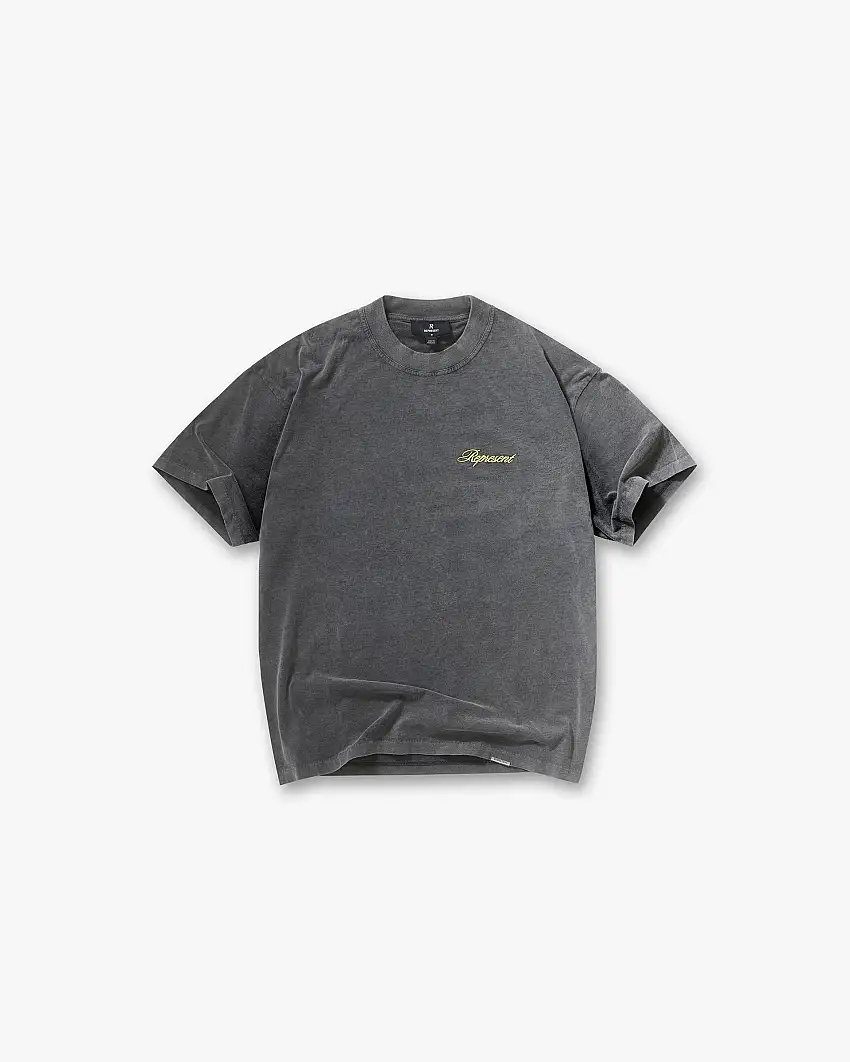 Script Logo T-Shirt - Vintage Grey