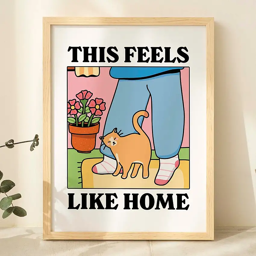 This Feels Like Home Cat Print