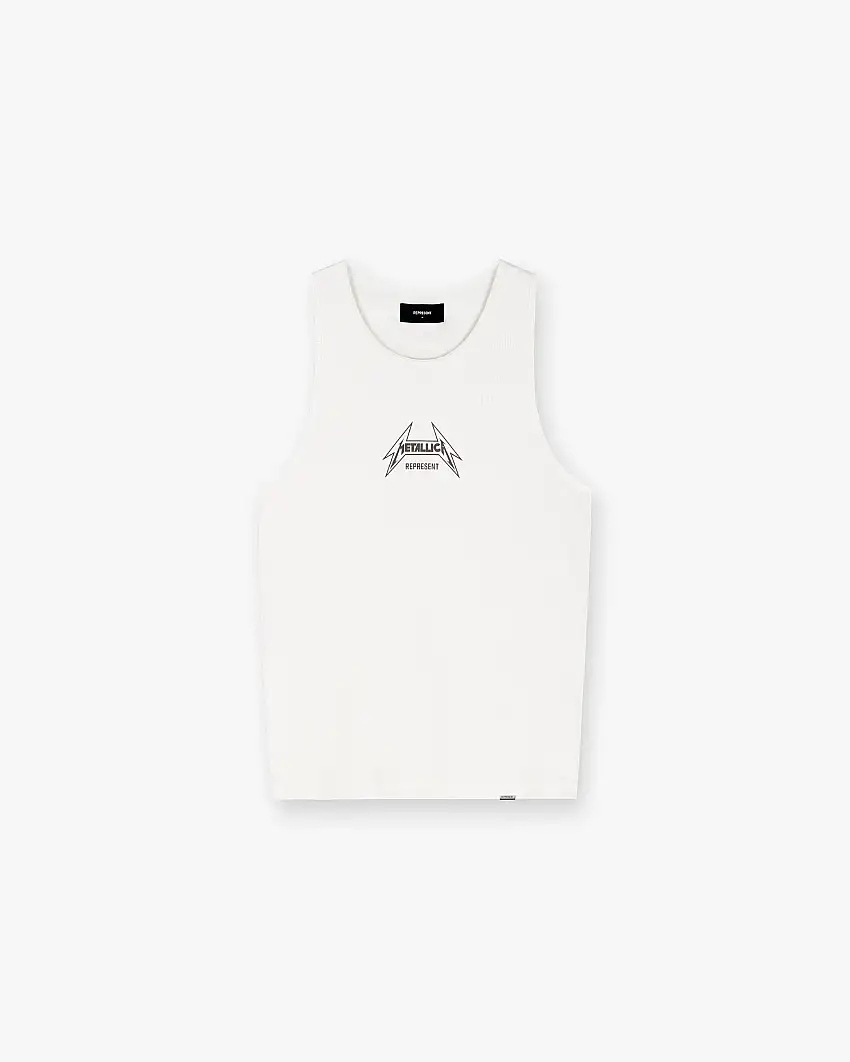 Represent X Metallica Local Crew Vest - Flat White