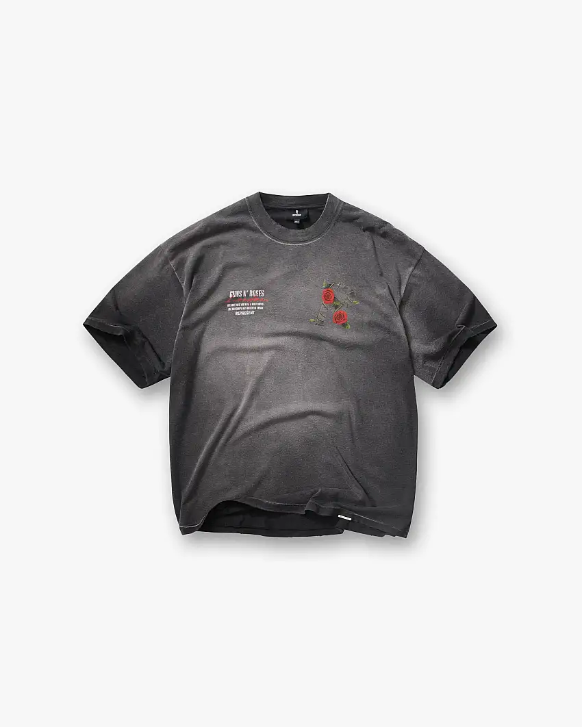 Represent X Guns N' Roses Tour T-Shirt - Stained Black