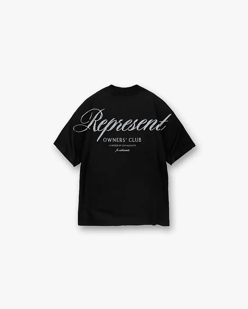 Represent Owners Club Script T-Shirt - Black