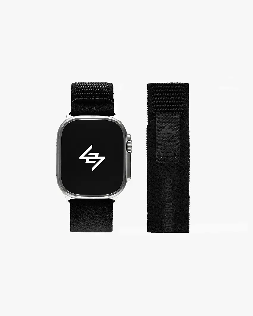 247 Apple Watch Strap - Black Reflective