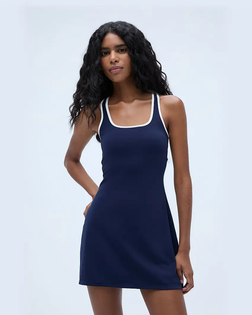 Ultimate Binding Detail Dress - Navy