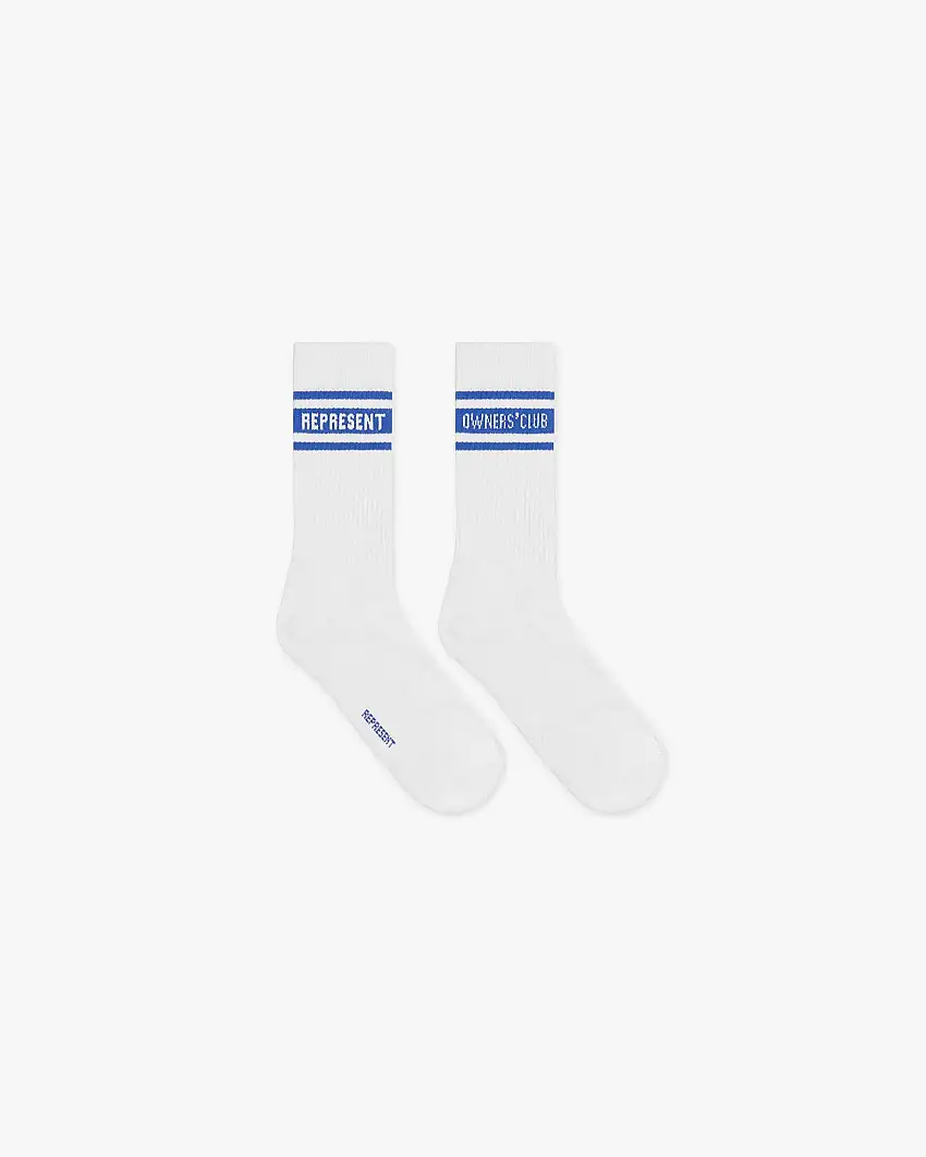 Represent Owners Club Socks - Flat White Cobalt