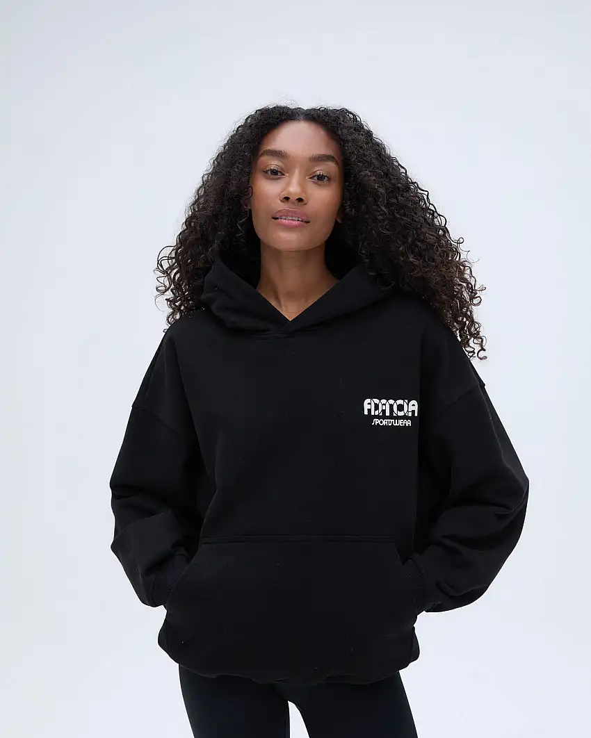 Sportswear Oversized Hoodie - Black/Marshmallow White