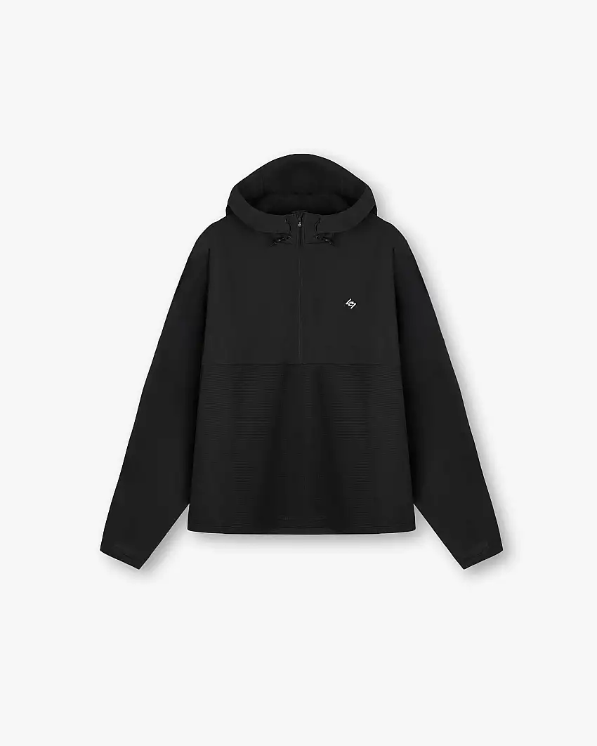 247 Hooded Quarter Zip - Black