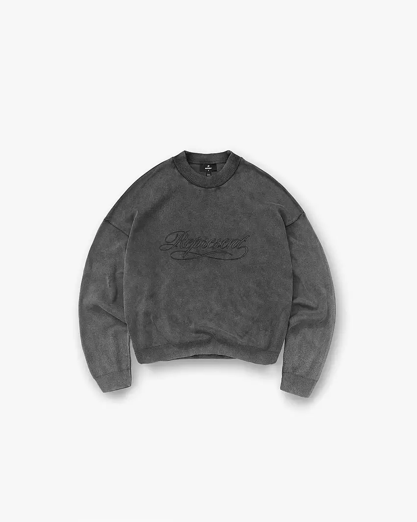 Stamped Sweater - Vintage Grey