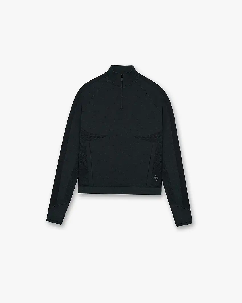 247 Sculpt Seamless Quarter Zip Jacket - Black
