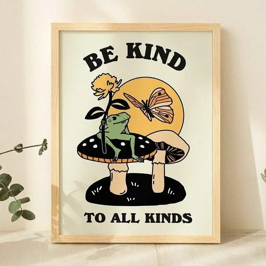 Be Kind' Frog Print