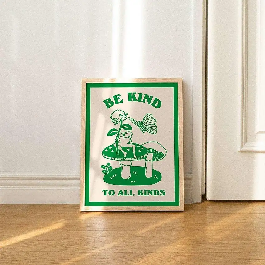 Be Kind' Frog Print