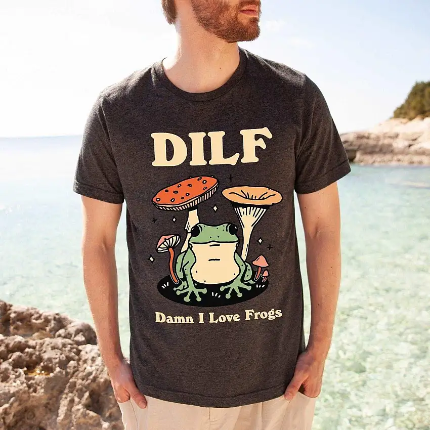 Dilf Damn I Love Frogs' Tshirt