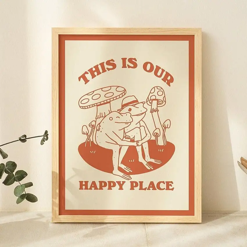 This is our Happy Place' Frog Print