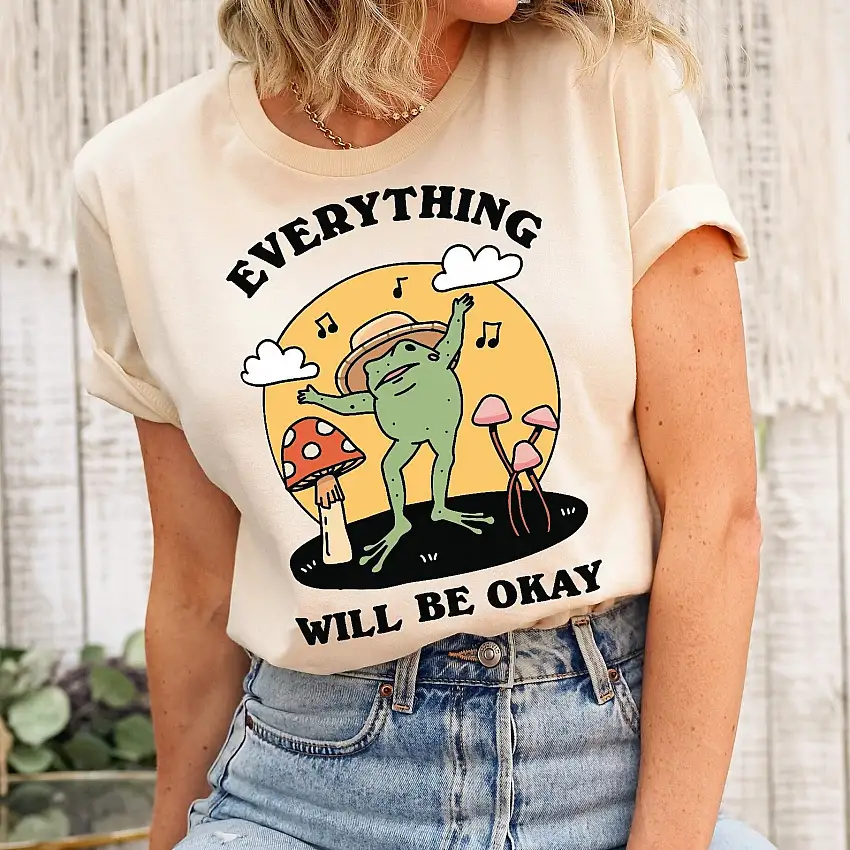 Everything will be okay' Frog T-shirt