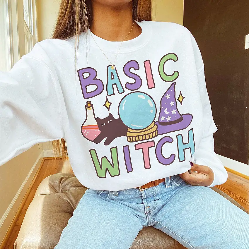 Basic Witch' Halloween Sweatshirt