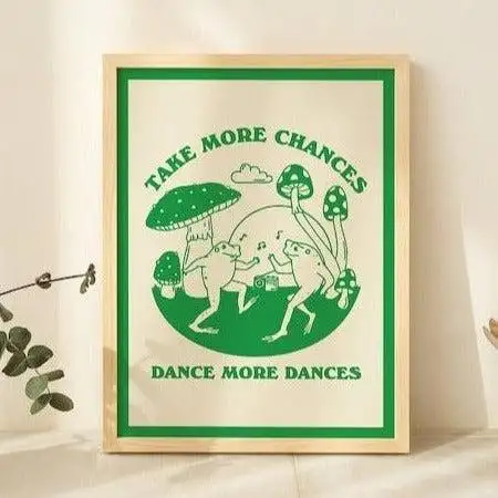 Take More Chances' Frog Print