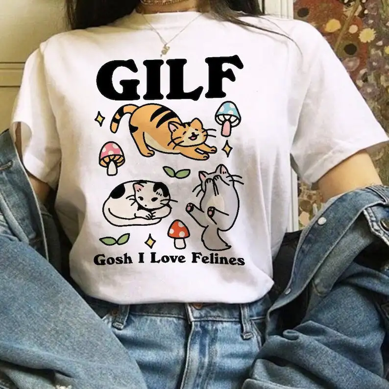 Gilf Gosh I Love Felines' Tshirt