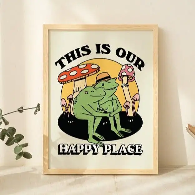 This is our Happy Place' Frog Print