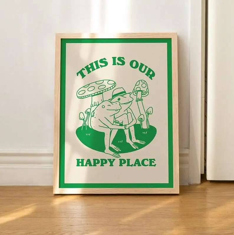 This is our Happy Place' Frog Print