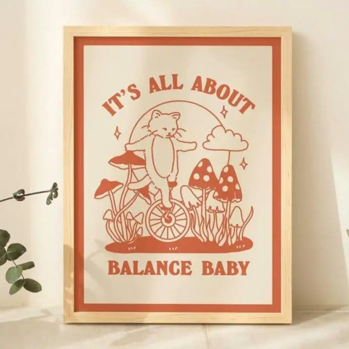 Balance baby' Cat Print