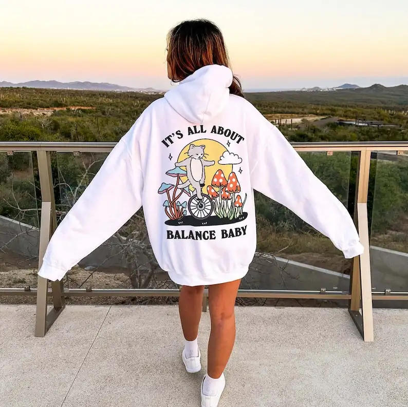 balance baby' Cat Hoodie