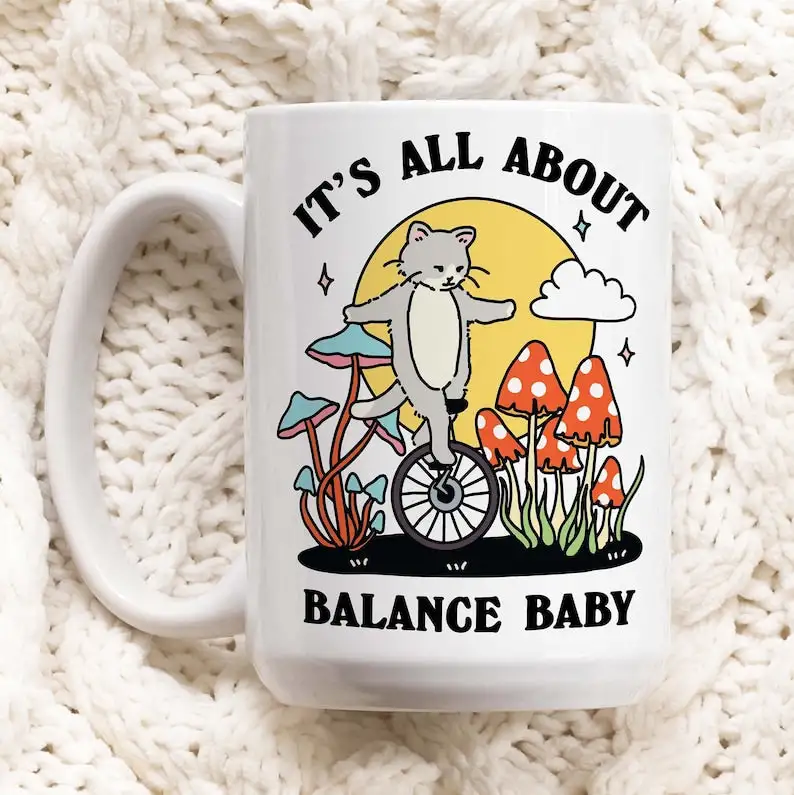 balance baby' Cat Mug