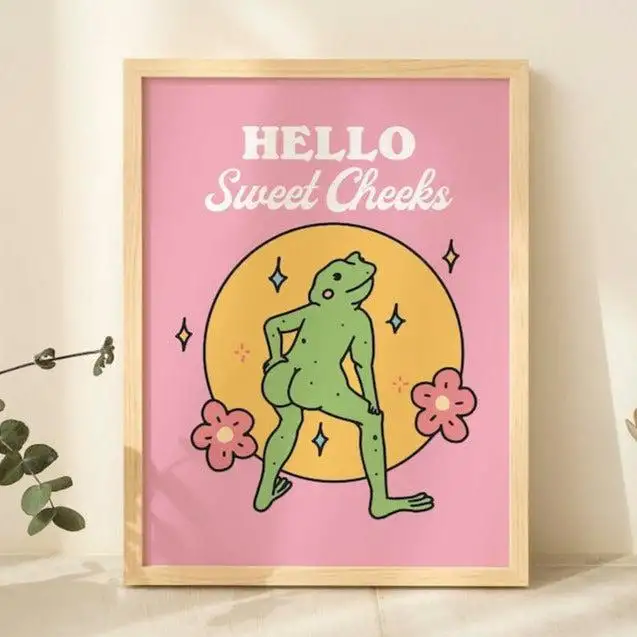 Hello Sweet Cheeks' Frog Print