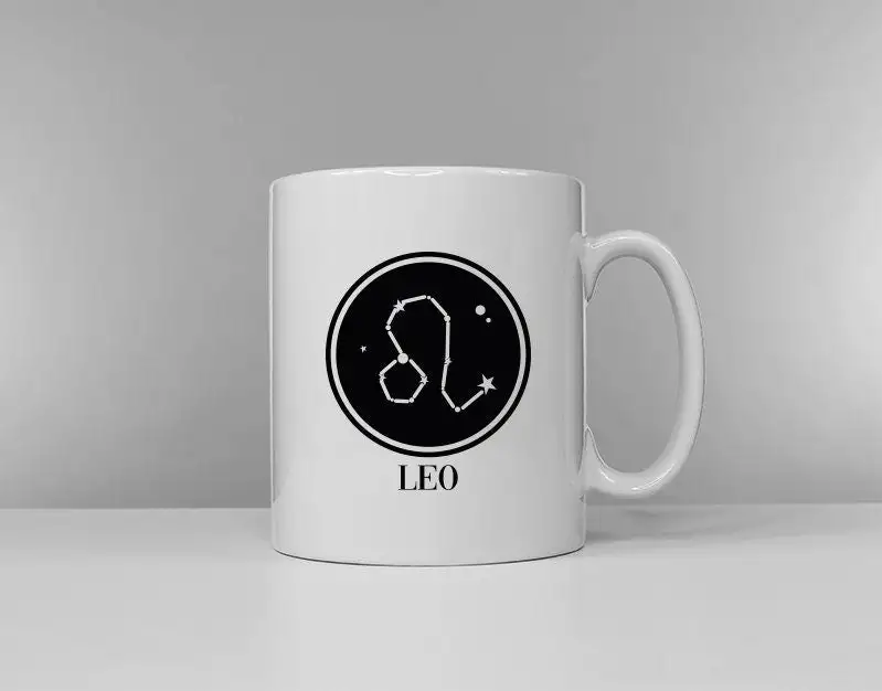 Zodiac Horoscope Leo Mug - Birthday Astrology July 23rd - August 22nd