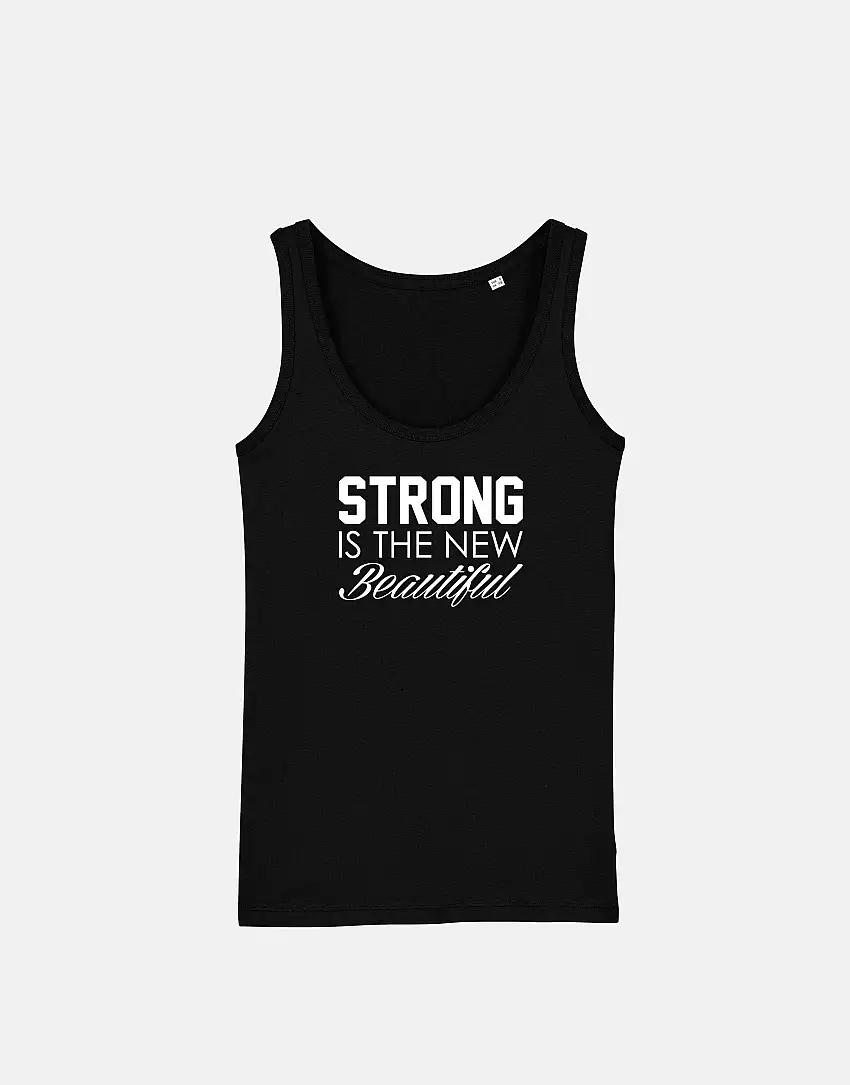 Workout Womans Gym Tank Top - Stong Is The New Beautiful Girls Fitness Workout Racer Back Vest