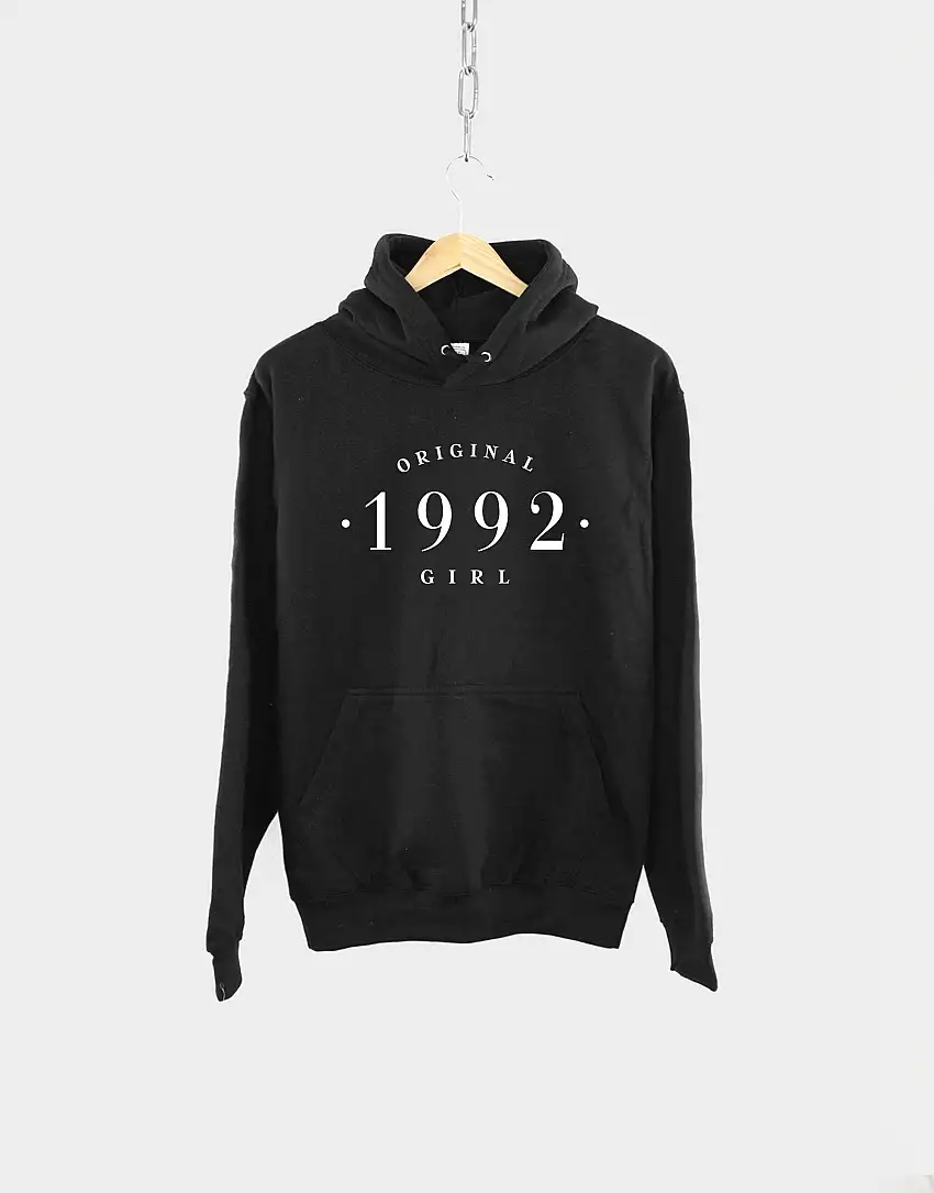1992 Birthday Hoodie - 30th Birthday Vintage Hoodie - Womens Birth Year Hoody