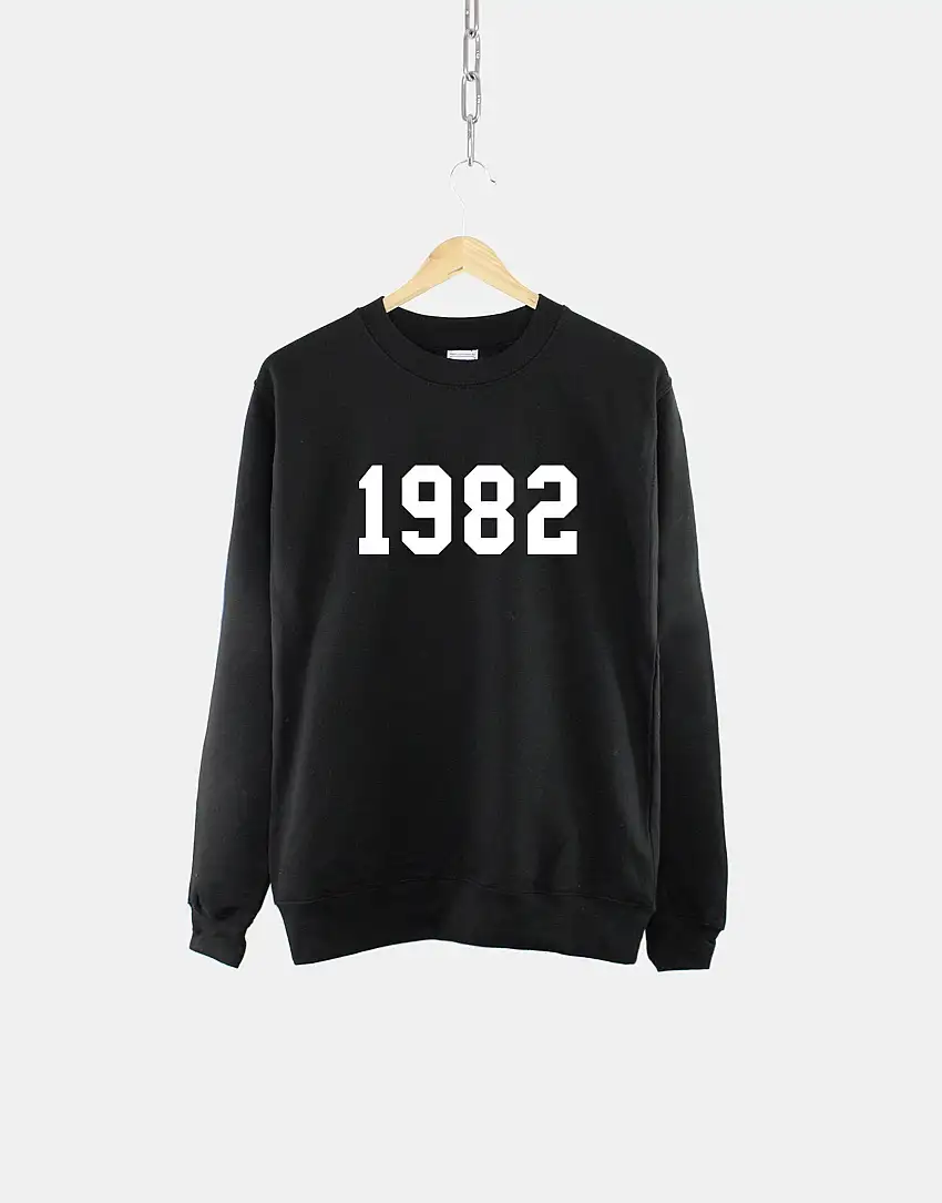 1982 40th Birthday Sweatshirt - Made In Year Numbers Sweater
