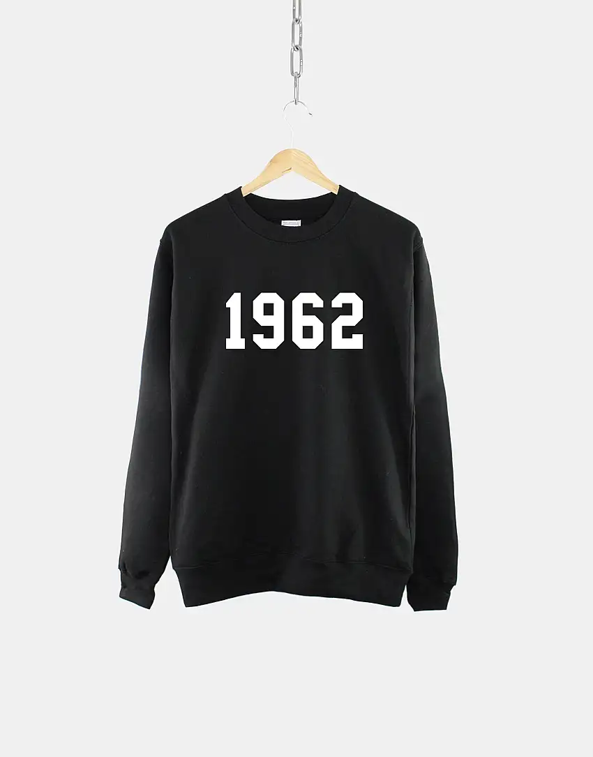 1962 60th Birthday Sweatshirt - Made In Year Numbers Sweater