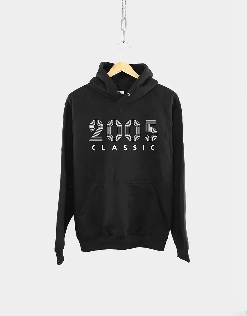 2005 Classic Retro 18th Birthday Hoodie - Mens Birth Year Numbers Hoody