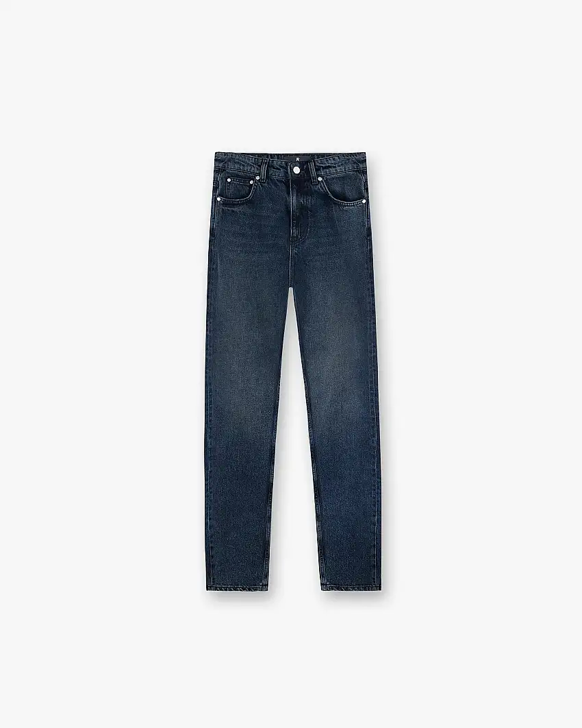 High Rise Straight Jean - Dark Blue