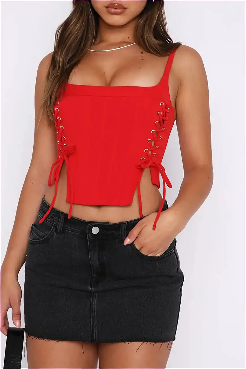 Asymmetric Backless Boned Corset Camisole - Embrace Summer Glam